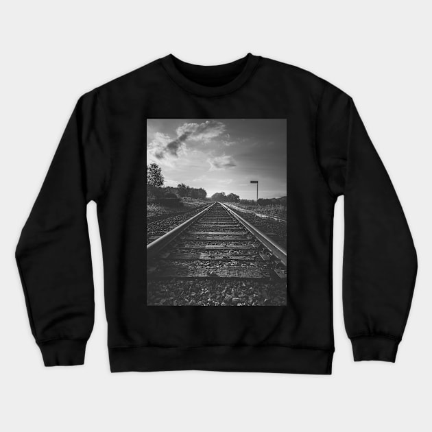 Sunrise Reflections: Finding Direction Along Life's Tracks V4 Crewneck Sweatshirt by Family journey with God